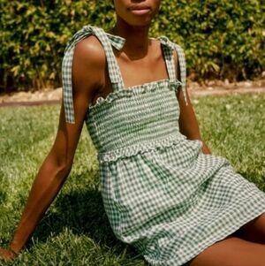 Reformation Dawson Dress in Palms XS